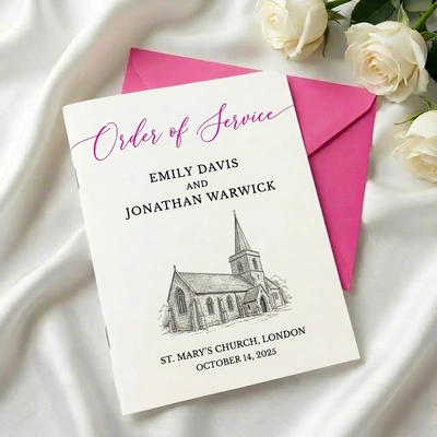  Wedding Order Of Service Booklet