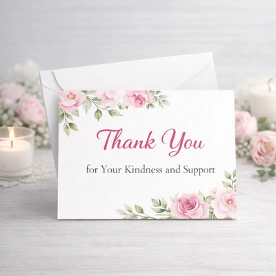  Memorial Thank You Card