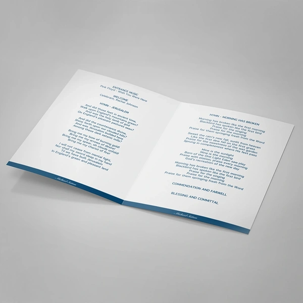 Sunset Order of Service - Inside Page Design