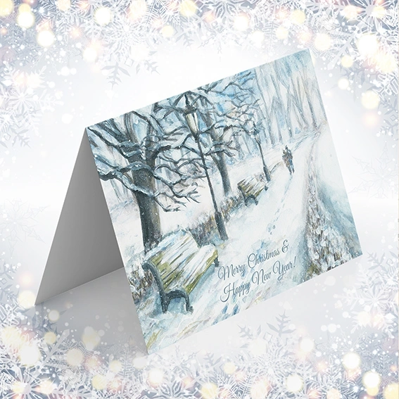 Artists A5 Landscape Christmas Card