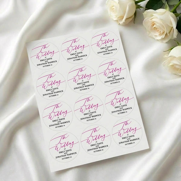  Printed Wedding Stickers
