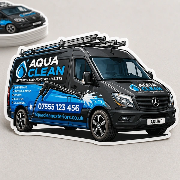  Cartoon Van Sticker