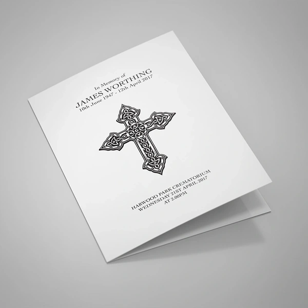 Large Cross Order of Service, 4 pages