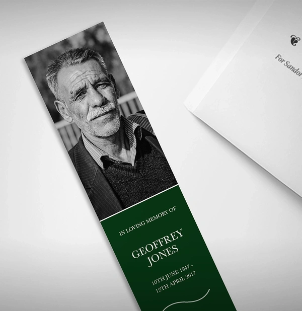 Funeral Bookmark