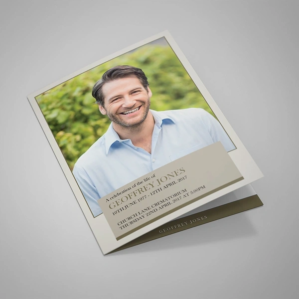 Large Photo Order of Service, 4 pages