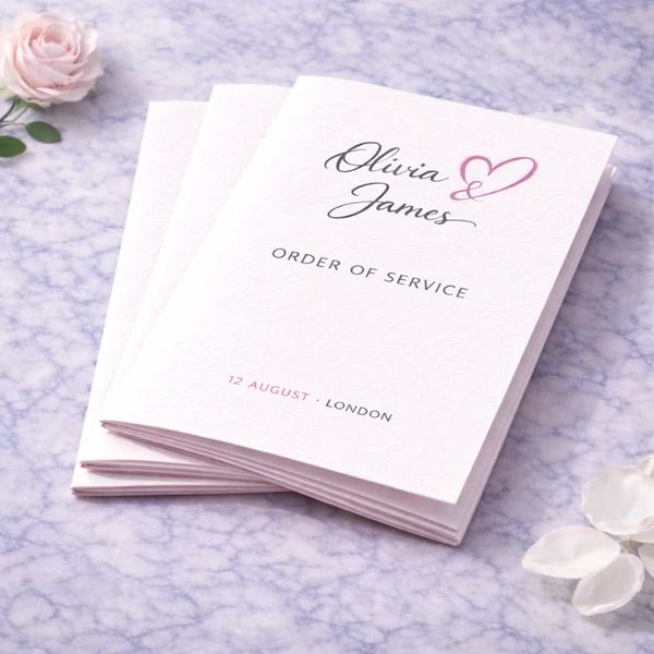  Order Of Service Booklet