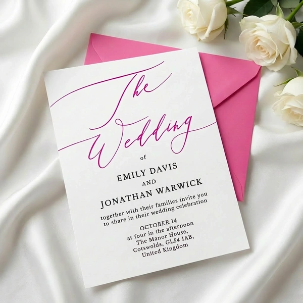  Flat Wedding Invitation