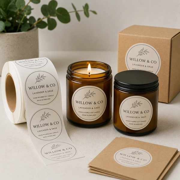  Printed Stickers On Rolls Candles