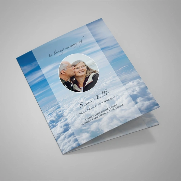 Blue Clouds Order of Service, 4 pages