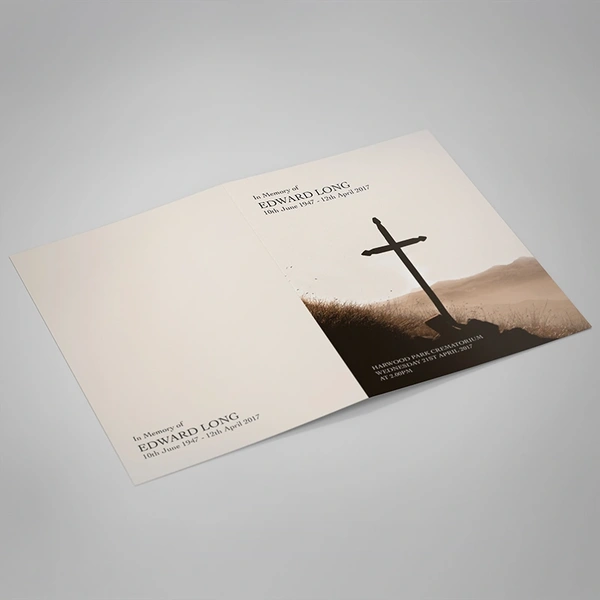 Cross Order of Service - Outside Page Design