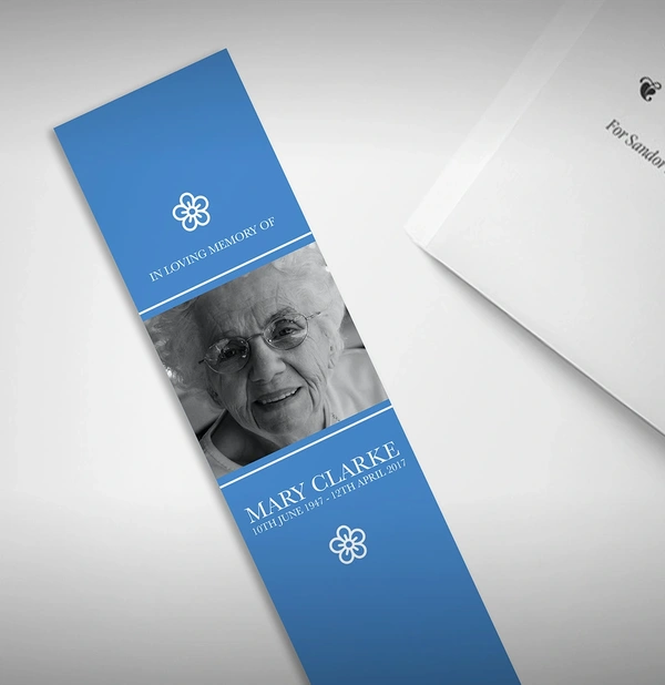 Funeral Bookmark