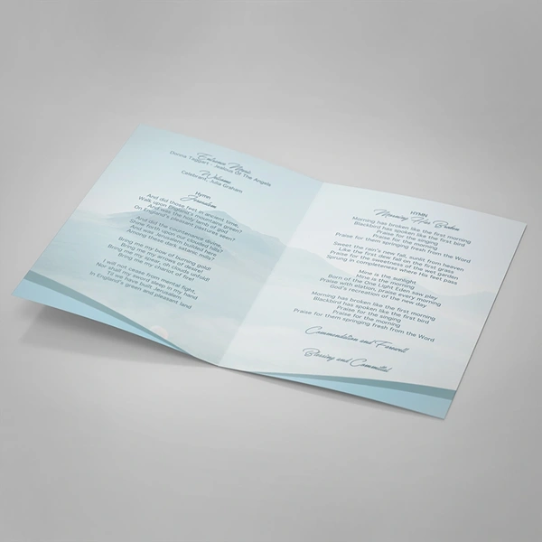 Coastal View Order of Service - Inside Page Design