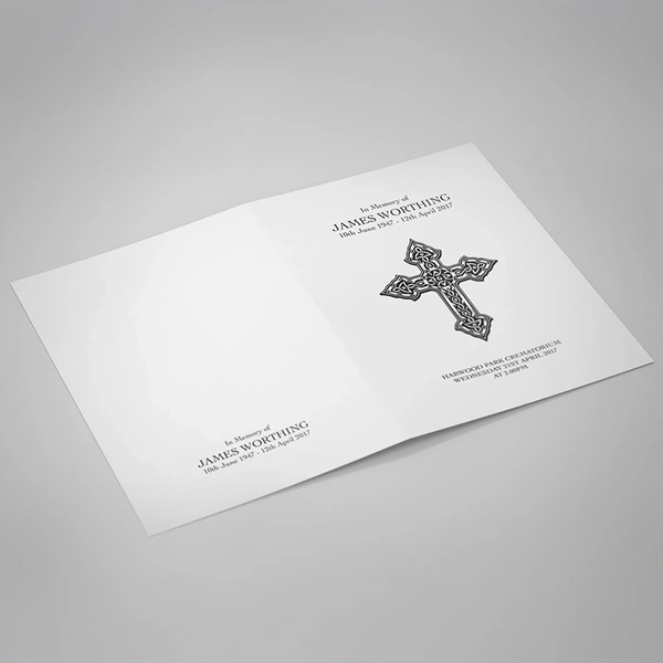 Large Cross Order of Service - Outside Page Design