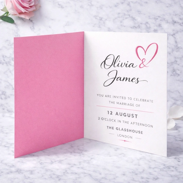 Wedding Invitation  -  Folded