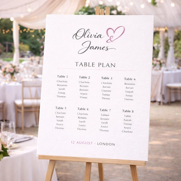  Wedding Table Plan