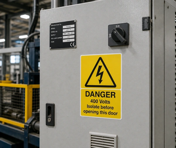  Safety Signs Machine Stickers