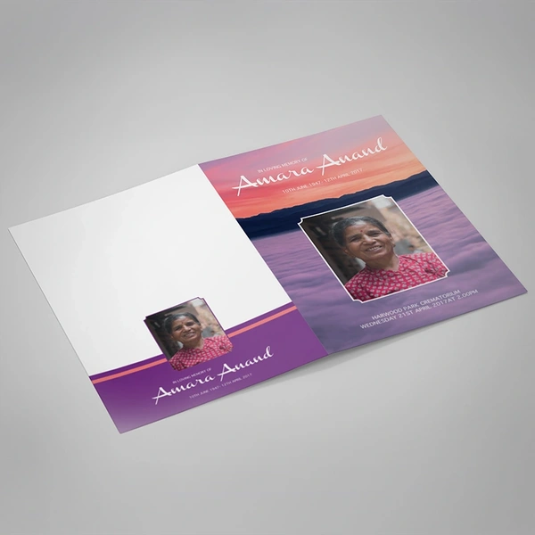 Red Sky Order of Service - Outside Page Design
