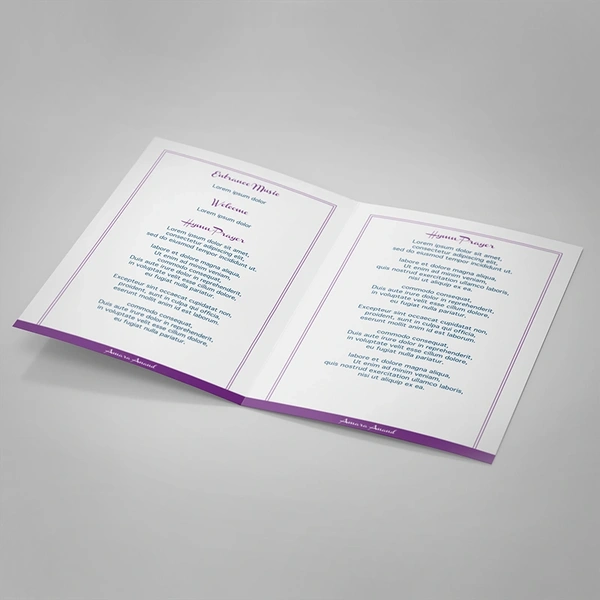 Red Sky Order of Service - Inside Page Design