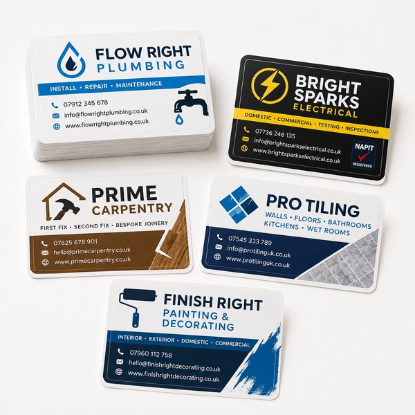  Trades Business Card Stickers