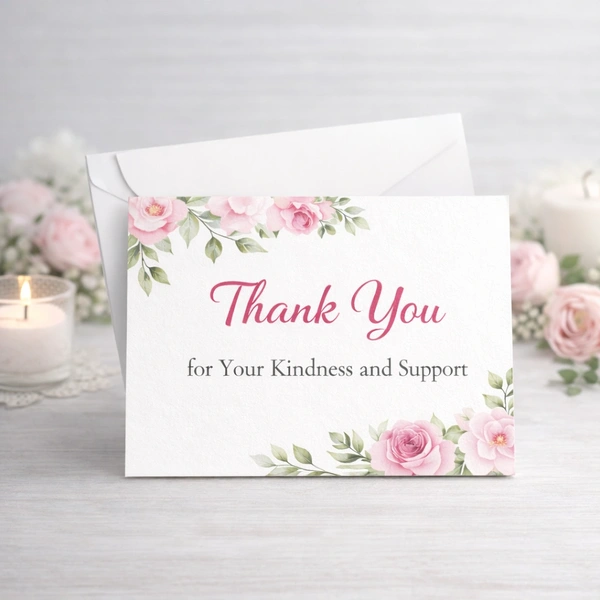  Memorial Thank You Card