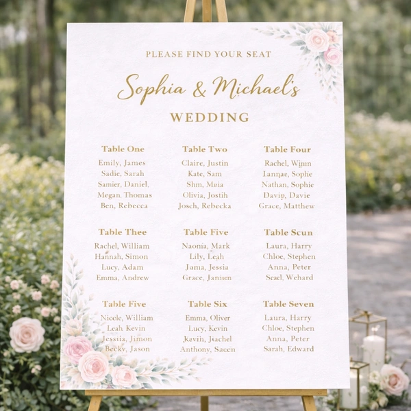  Wedding Table Plan